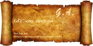 Gévay Andrea névjegykártya