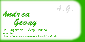 andrea gevay business card